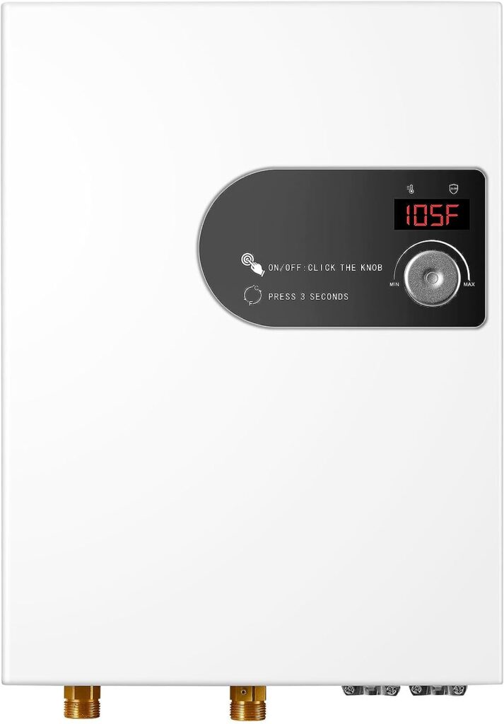 Upgrade Tankless Water Heater Electric 18KW 240V, On Demand Instant Endless Hot Water Heater with Self Modulates to Save Energy Use, Digital Display Hot Water Heater for Residential Whole House Shower