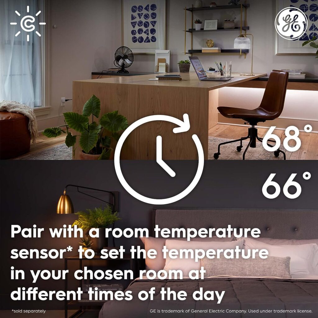 GE Lighting CYNC Smart Thermostat, ENERGY STAR Certified, Programmable Wi-Fi Thermostat, Works with Alexa and Google Home
